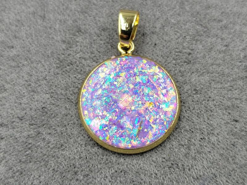 Підвіска 18 мм колір лимонне золото (гіпоалергений сплав)