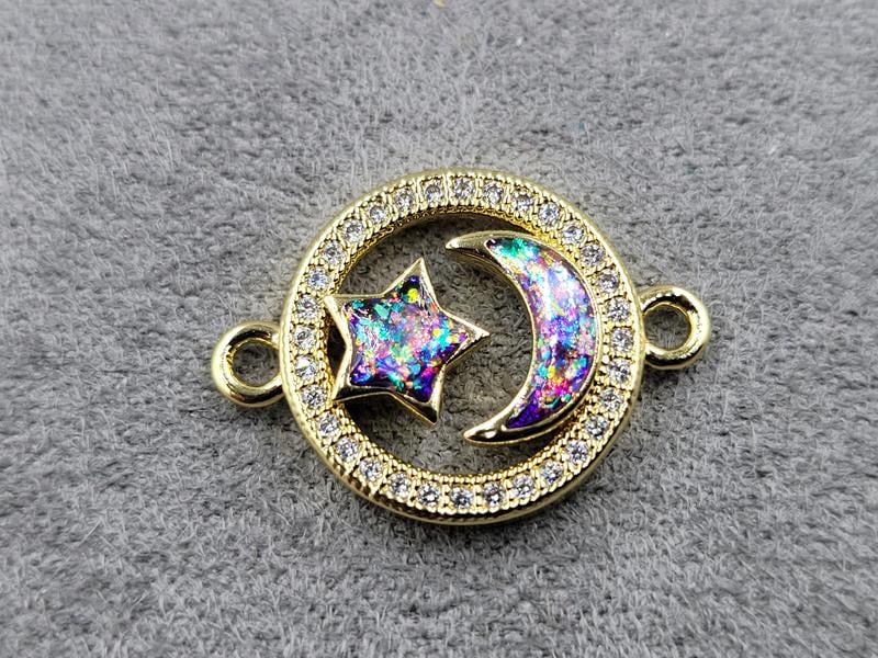 Конектор 16*22 мм колір лимонне золото (гіпоалергений сплав)