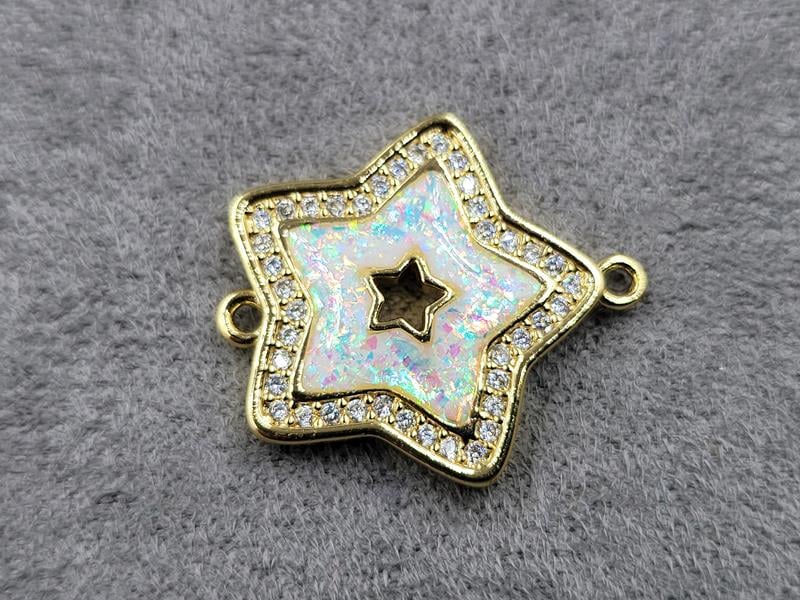 Конектор 18*21мм колір лимонне золото (гіпоалергений сплав)