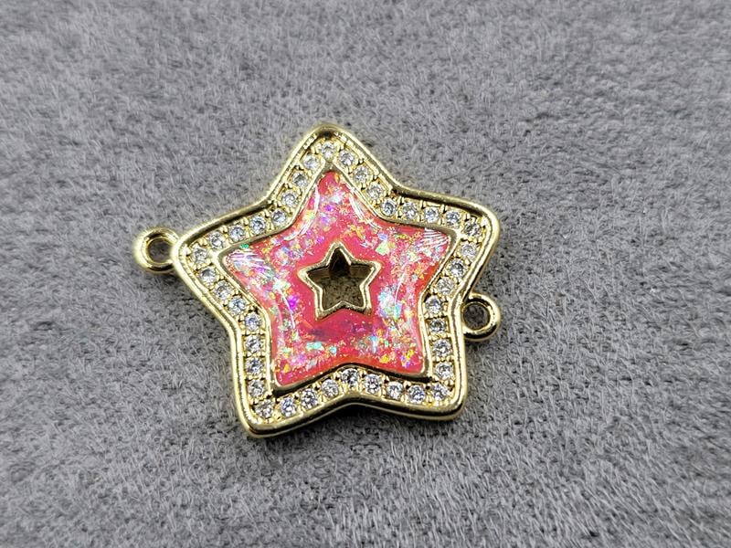 Конектор 18*21 мм колір лимонне золото (гіпоалергений сплав)