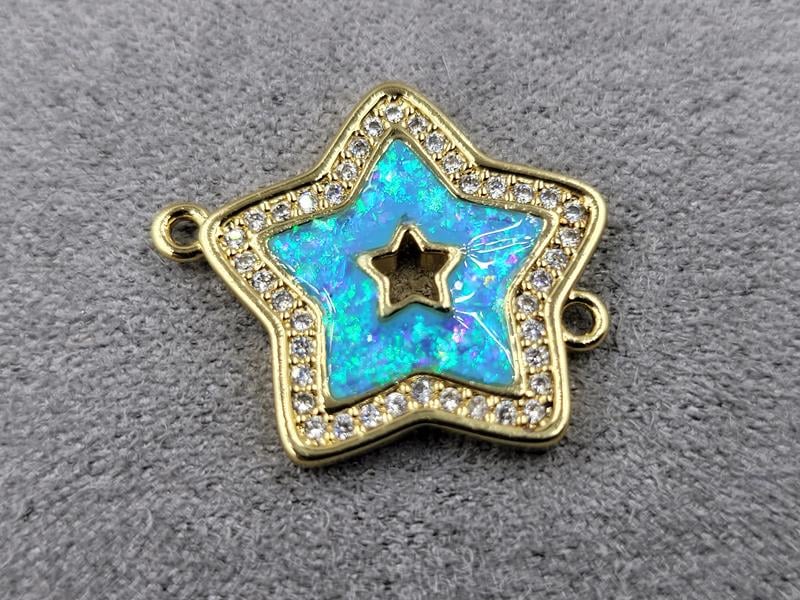 Конектор 18*21 мм колір лимонне золото (гіпоалергений сплав)