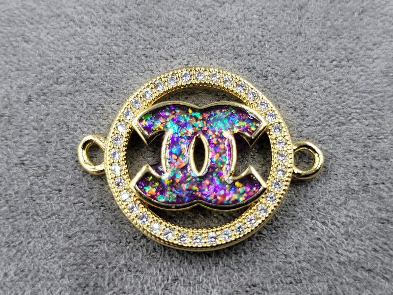 Конектор 17*23 мм колір лимонне золото (гіпоалергений сплав)