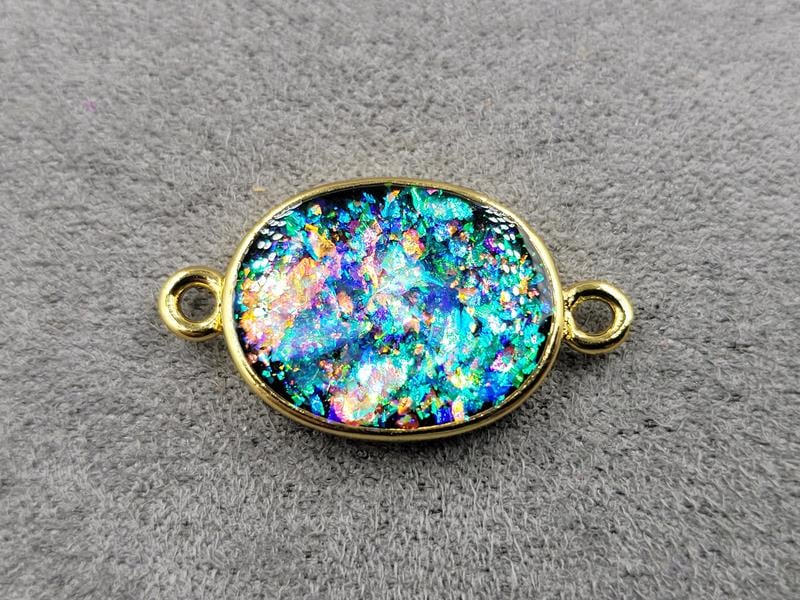 Конектор 14*25 мм колір лимонне золото (гіпоалергений сплав)