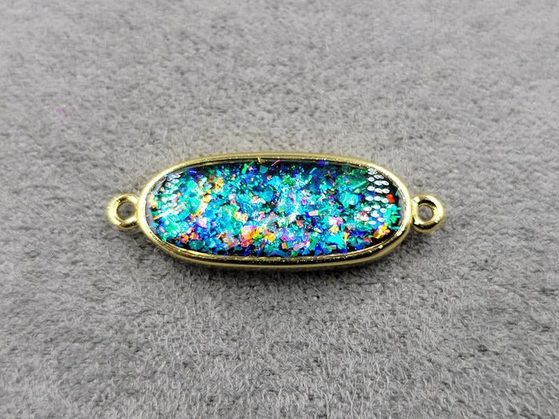 Конектор 8*24 мм колір лимонне золото (гіпоалергений сплав)