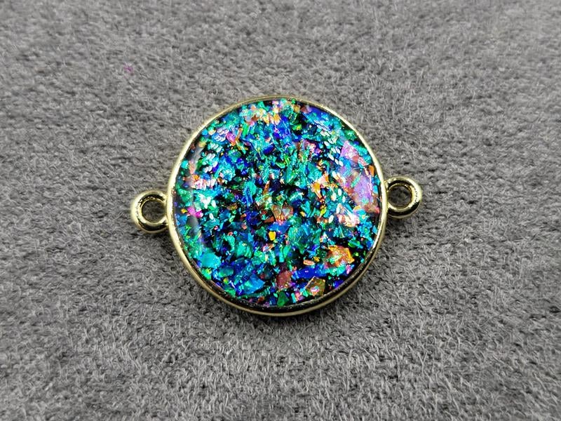 Конектор 15*20 мм колір лимонне золото (гіпоалергений сплав)