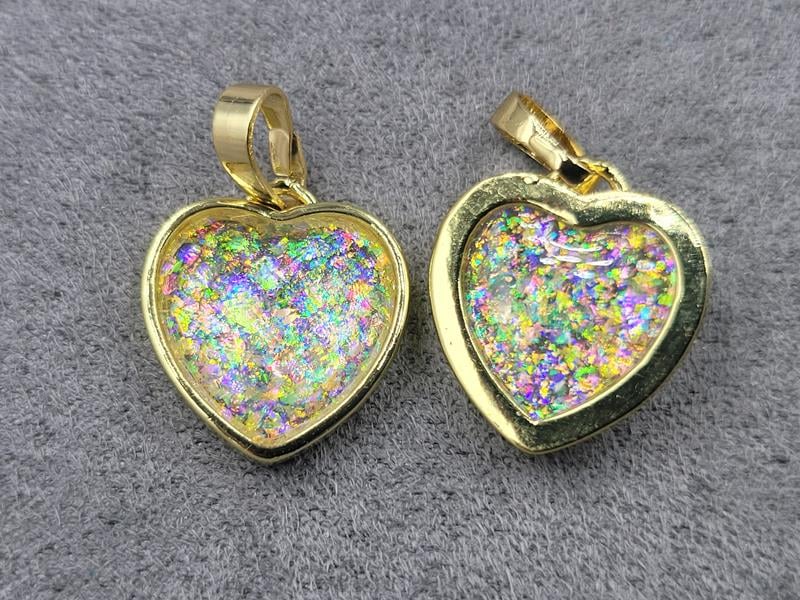 Підвіска серце 15*16 мм колір лимонне золото (гіпоалергений сплав)