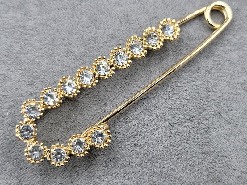 Брошка булавка 6,5 см колір золото