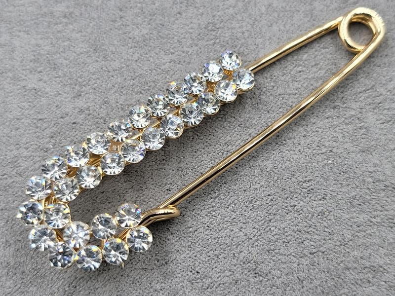 Брошка булавка 6,5 см колір золото