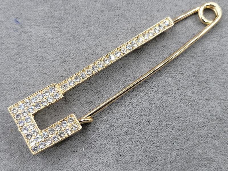 Брошка булавка 7,5 см колір золото