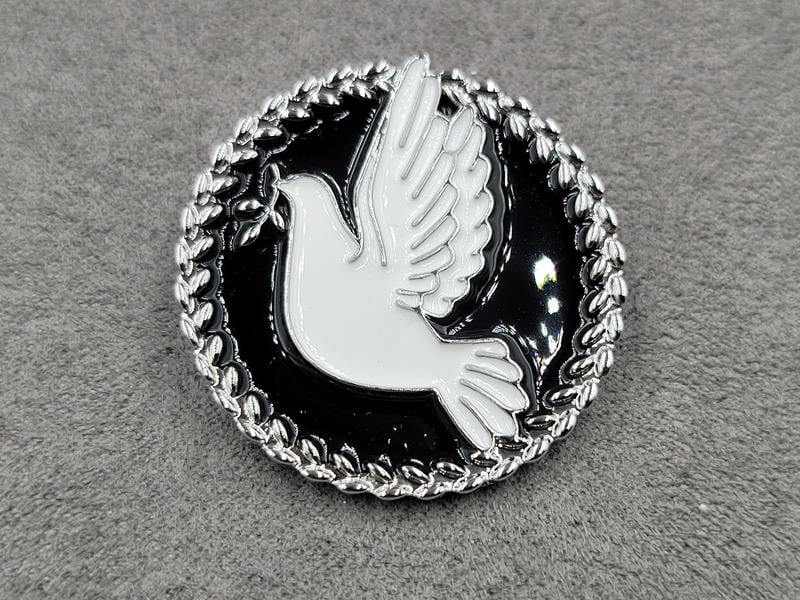 Брошка 3,5 см колір срібло