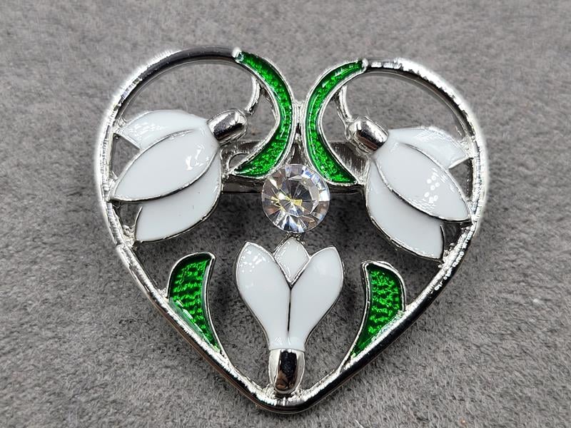 Брошка 3,5*3,5 см колір срібло