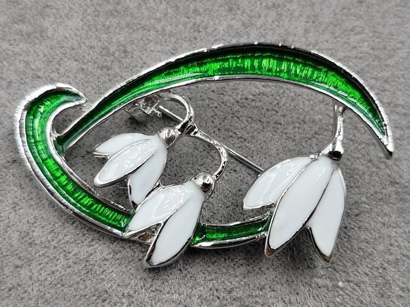 Брошка 2,5*4 см колір срібло