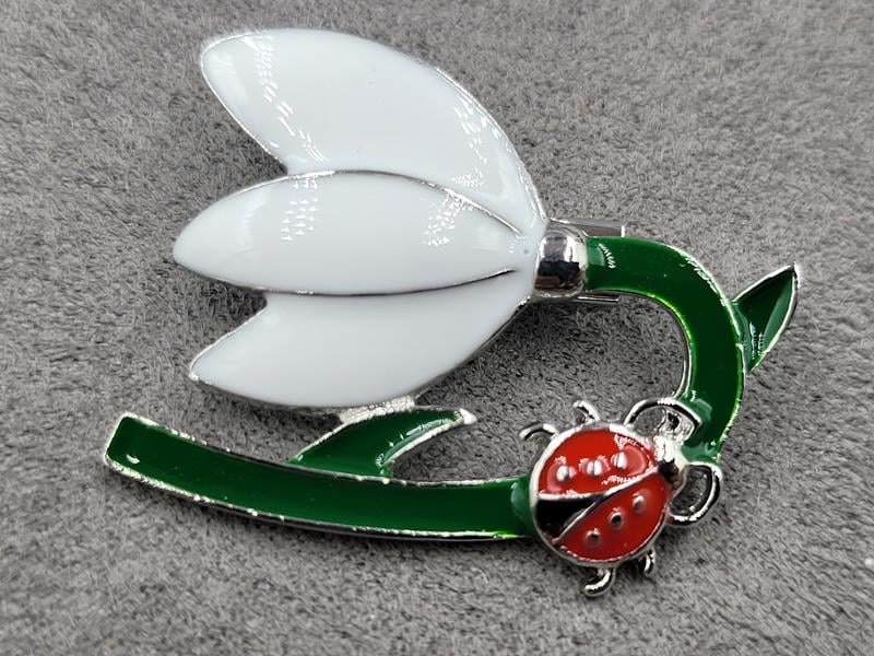 Брошка 2,5*3,5 см колір срібло