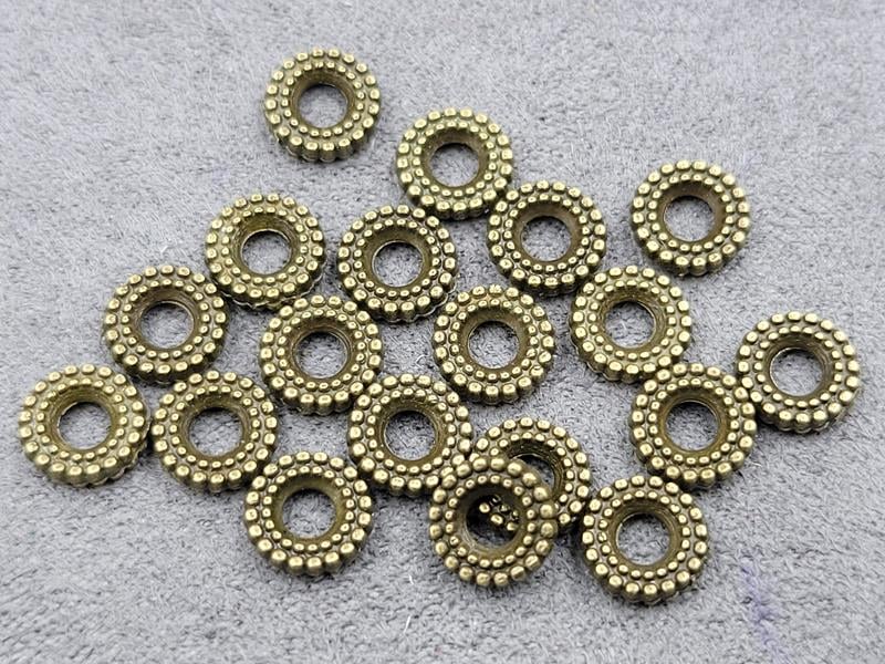 Ронделі 1,8*7,5 мм 75 шт металічні колір бронза