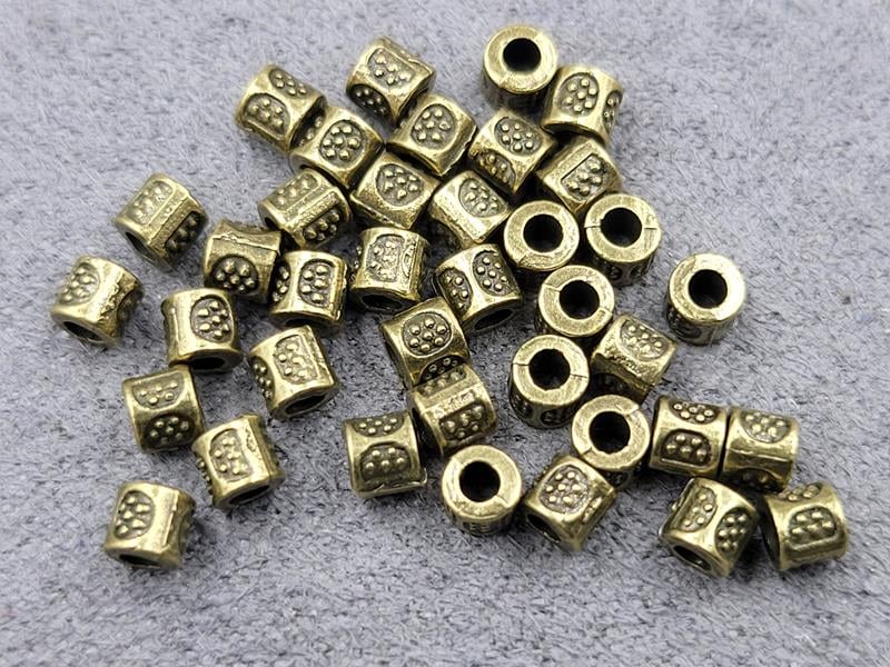 Бусини 3*3,2 мм 250 штук колір бронза метал