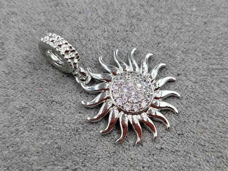 Підвіска 18 мм з бейлом 8*2,5 мм колір сталь (гіпоалергений сплав)