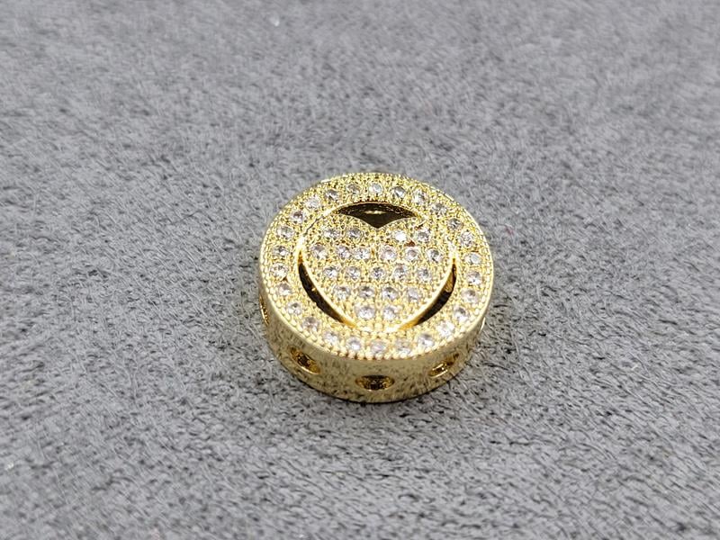 Бусина 12*4 мм колір лимоне золото (гіпоалергений сплав)