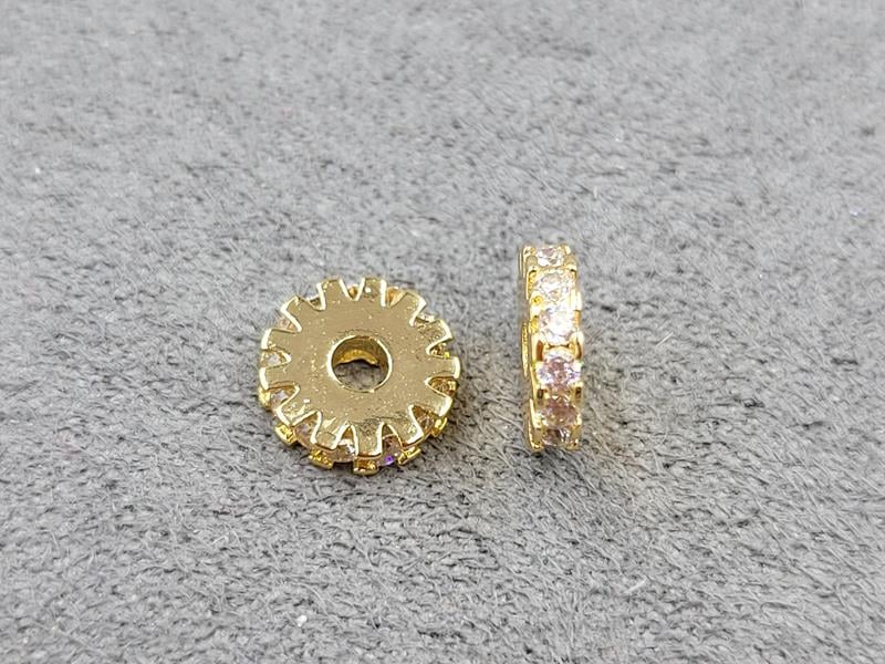 Рондель 8*2 мм колір лимонне золото (гіпоалергений сплав)