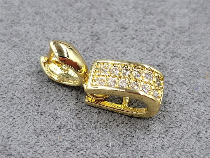 Тримач для бусини 4,8*18 колір лимонне золото (гіпоалергений сплав)