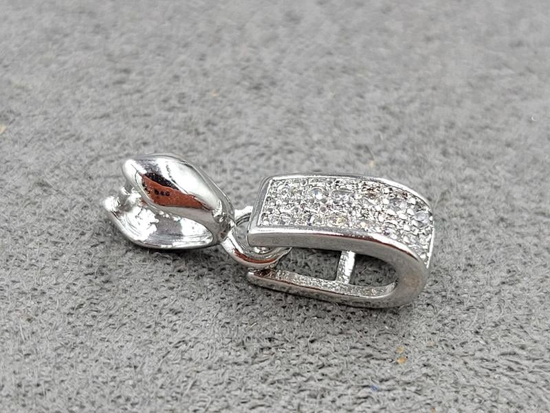 Тримач для бусин 4,8*18 колір сталь (гіпоалергений сплав)