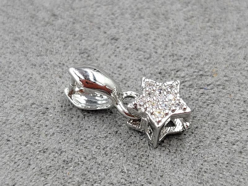 Тримач для бусин 7*15 мм колір сталь (гіпоалергений сплав)