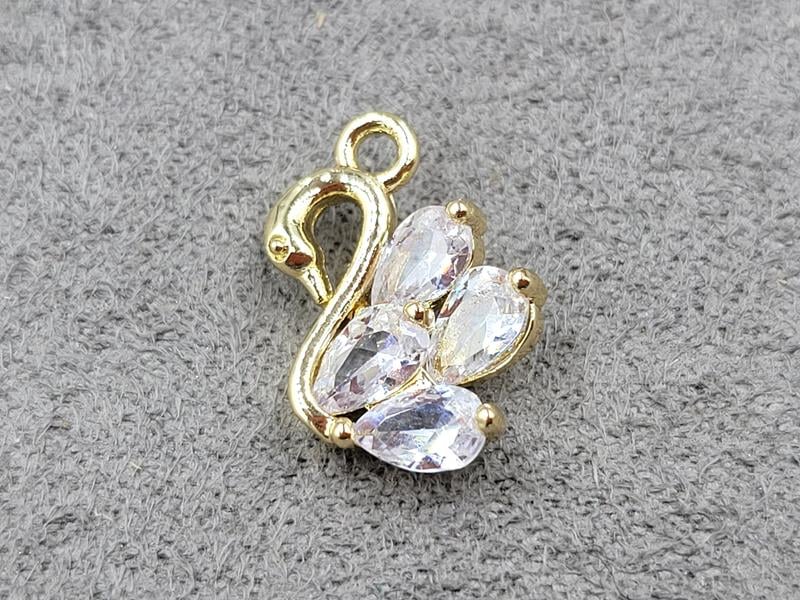 Підвіска 10*14 мм колір лимонне золото (гіпоалергений сплав)