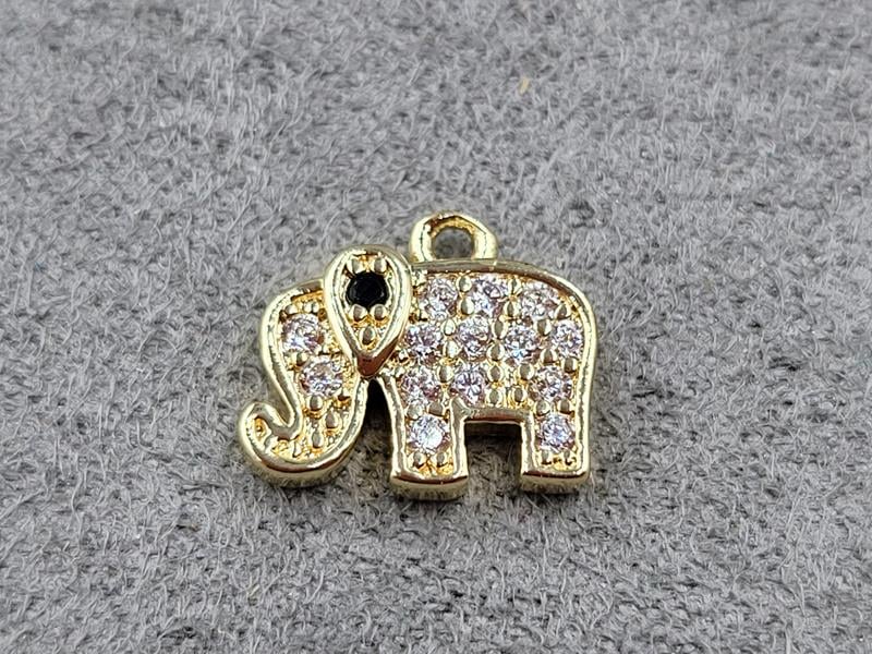 Підвіска 10*11 мм колір лимонне золото (гіпоалергений сплав)