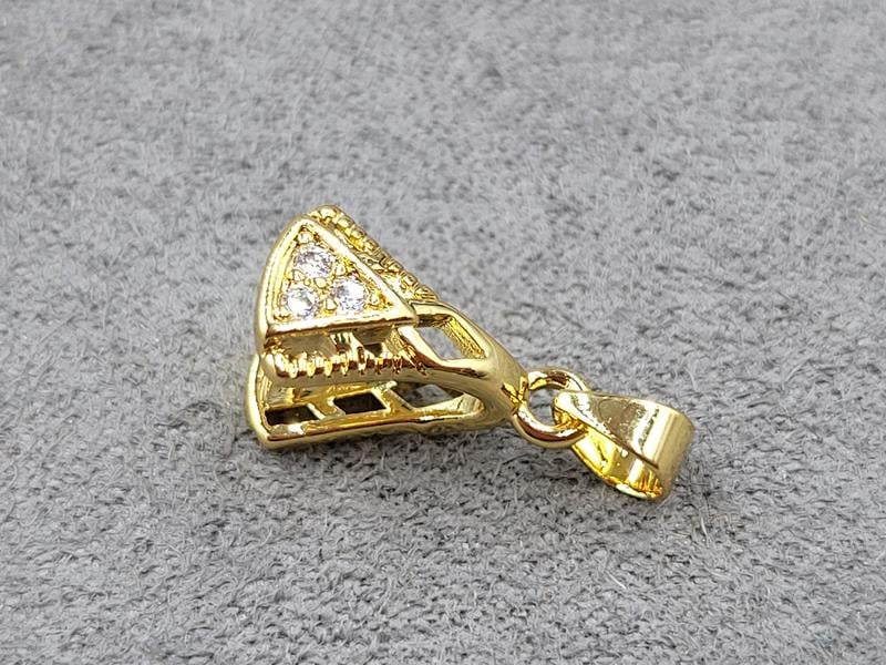 Тримач для бусин 7,5*18 колір лимонне золото (гіпоалергений сплав)