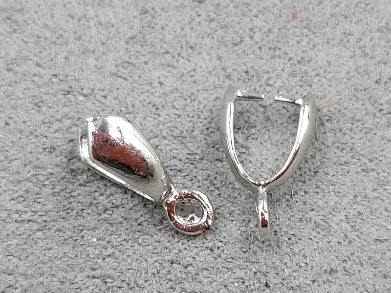 Тримач для бусини 4*13 мм колір сталь (гіпоалергений сплав)