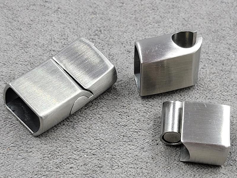 Замок 13*23 мм колір сталь (гіпоалергенний сплав)