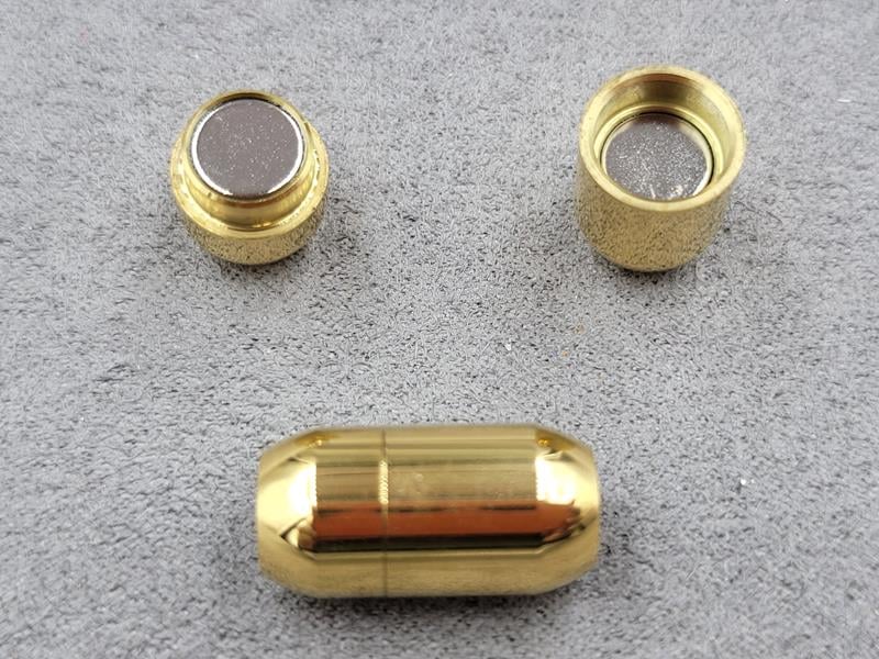 Замок магнитний 10*19 мм колір лимонне золото (гіпоалергенний сплав)