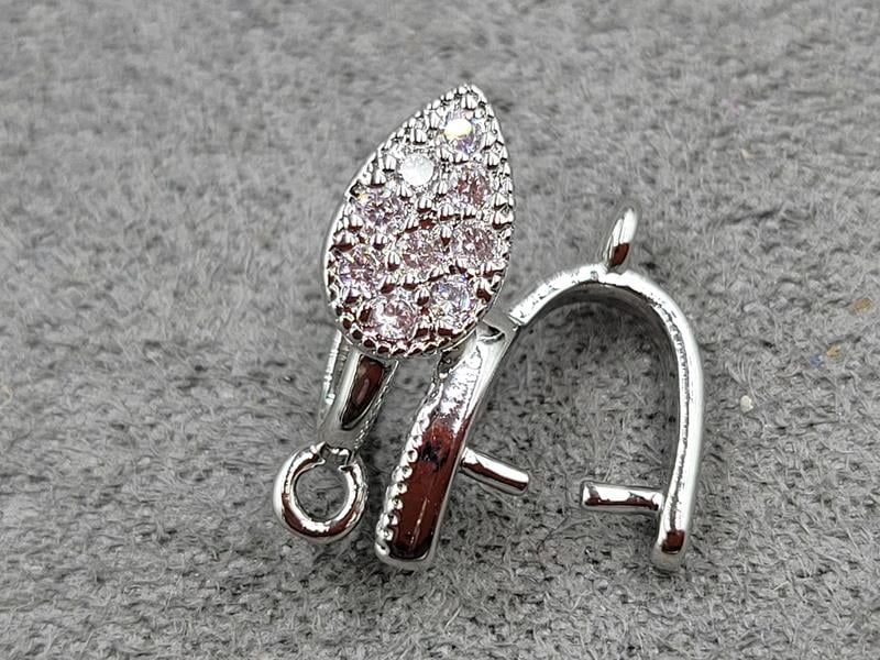 Тримач для бусин 5,5*14 мм колір сталь (гіпоалергений сплав)