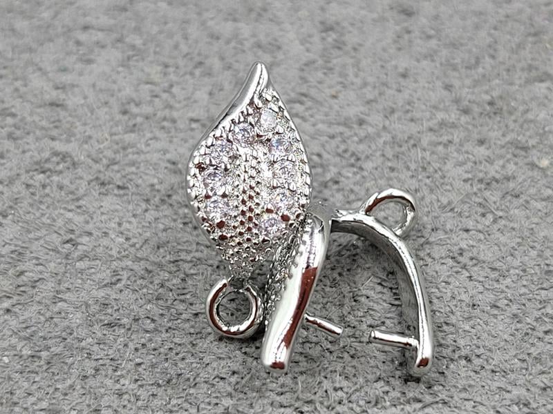 Тримач для бусини 6*13 мм колір сталь (гіпоалергений сплав)