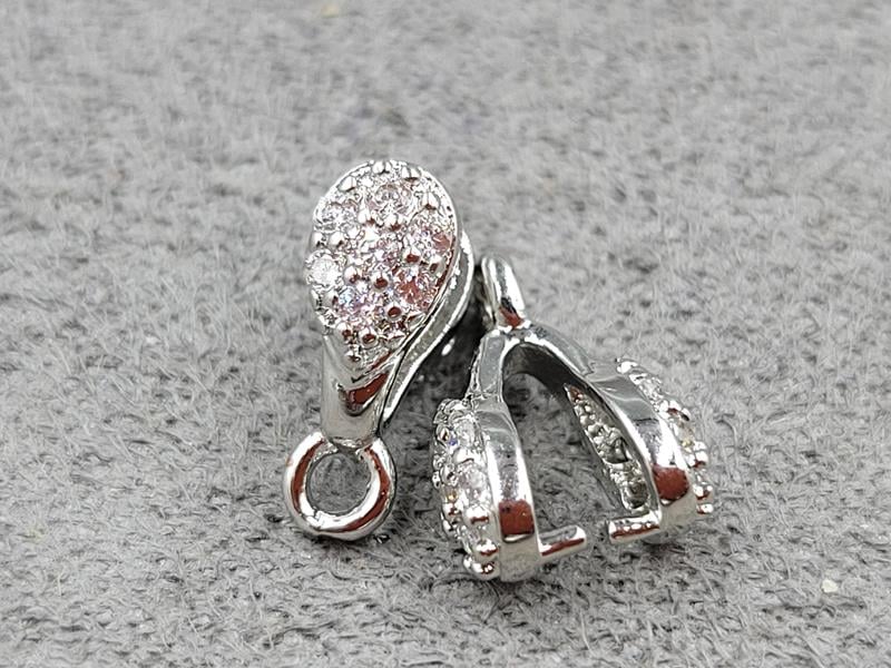 Тримач для бусини 4*10 мм колір сталь (гіпоалергений сплав)