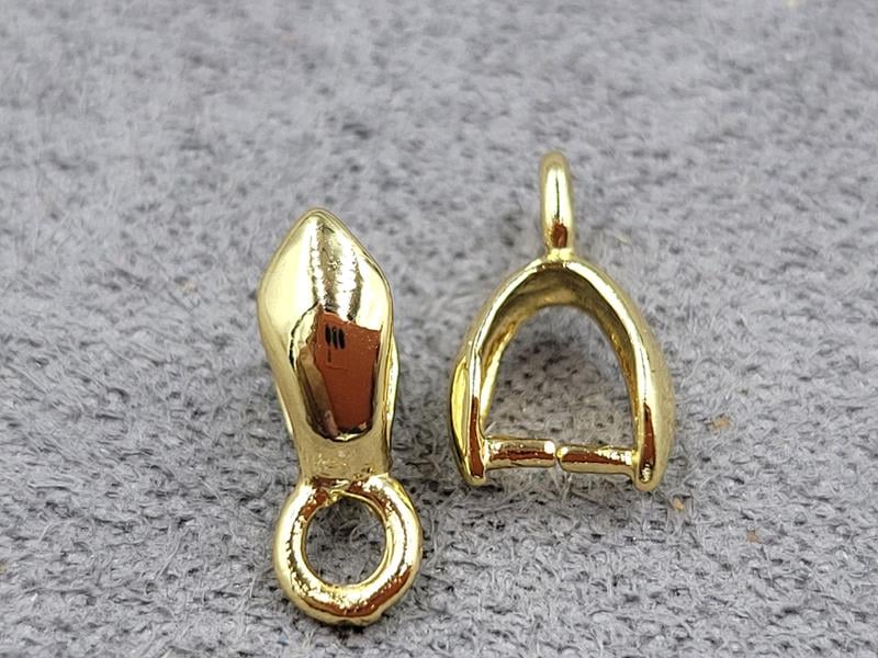 Тримач для бусини 3*10 мм колір лимонне золото (гіпоалергений сплав)