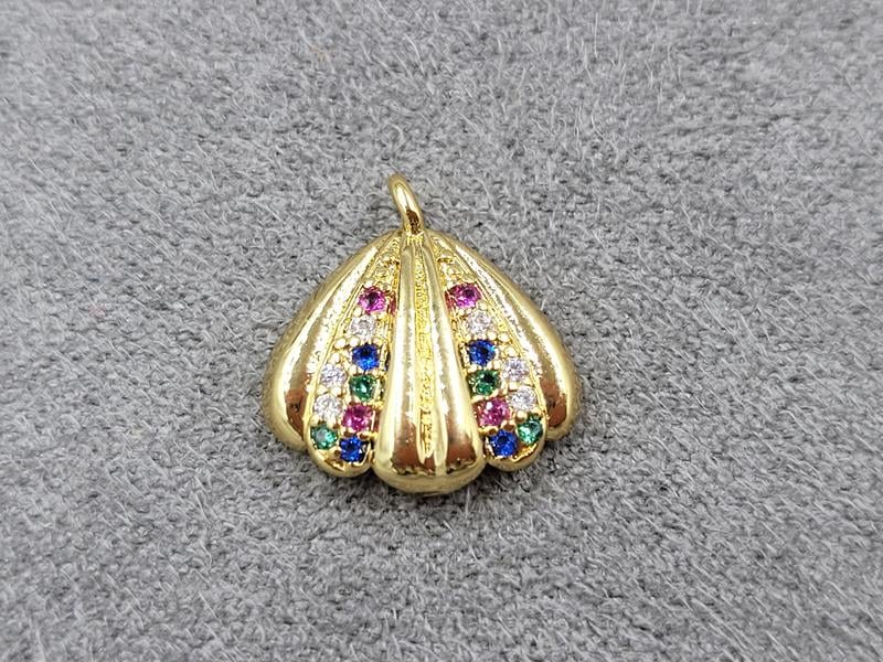 Підвіска 12*12 мм колір лимонне золото (гіпоалергений сплав)