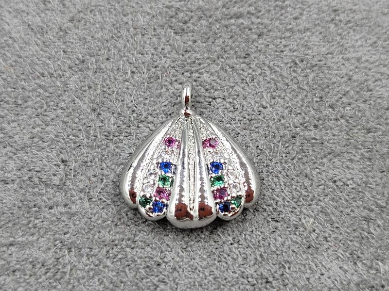 Підвіска 12*12 мм колір сталь (гіпоалергений сплав)