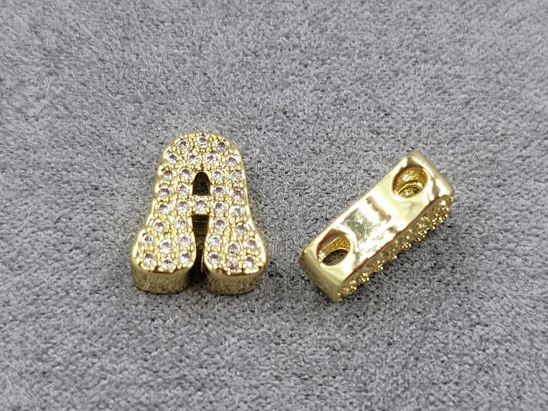 Бусина *А* 10*12 мм колір лимонне золото (гіпоалергений сплав)