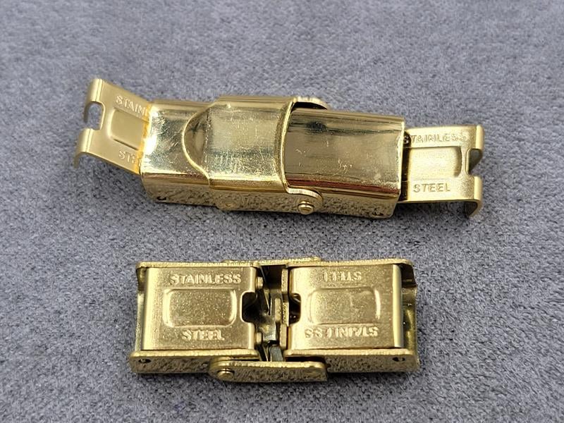 Замок 12*27 мм колір лимонне золото нержавіюча сталь