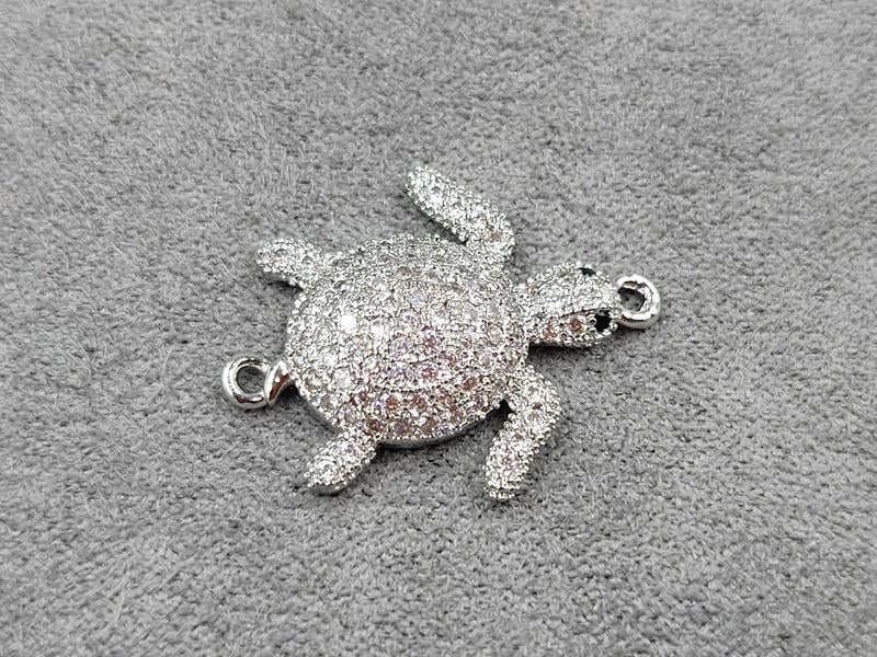 Конектор 18*23 мм колір сталь (гіпоалергений сплав)