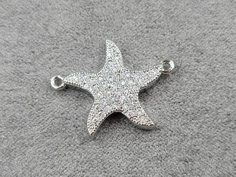 Конектор 17*22 мм колір сталь (гіпоалергений сплав)