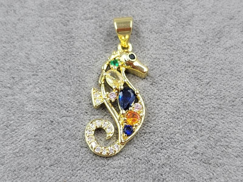 Підвіска 11*24 мм колір лимонне золото (гіпоалергений сплав)