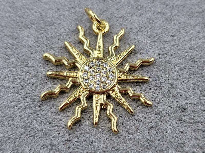 Підвіска 20 мм колір лимонне золото (гіпоалергений сплав)