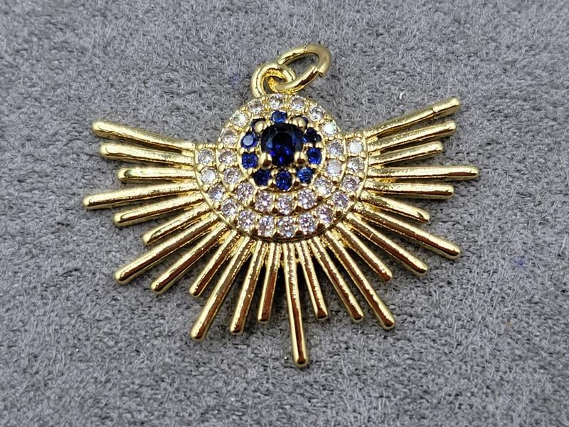 Підвіска 28*22 мм колір лимонне золото (гіпоалергений сплав)