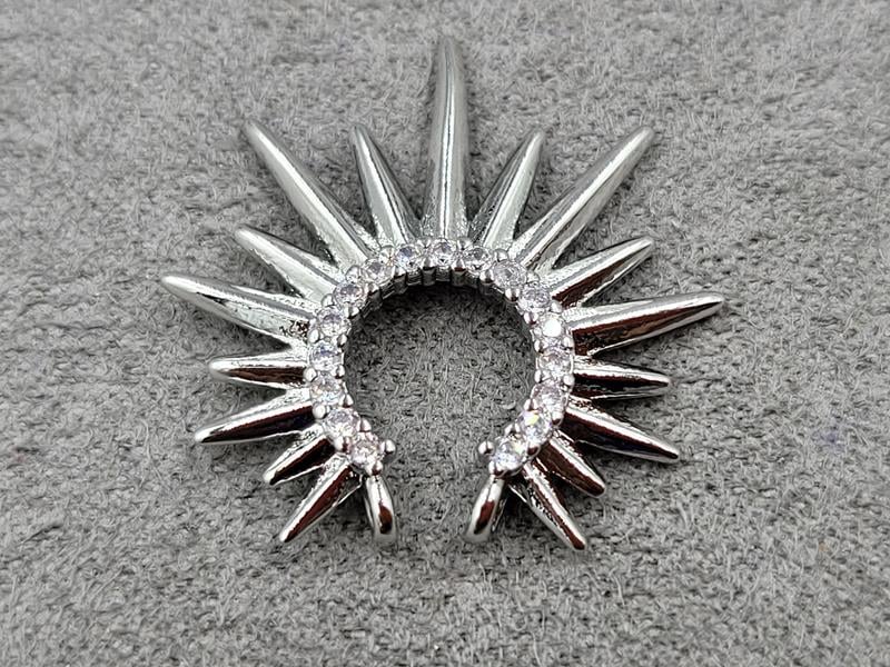 Конектор 22*23 мм колір сталь (гіпоалергений сплав)