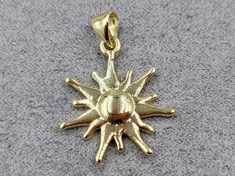 Підвіска 22*19 мм колір лимонне золото (гіпоалергений сплав)