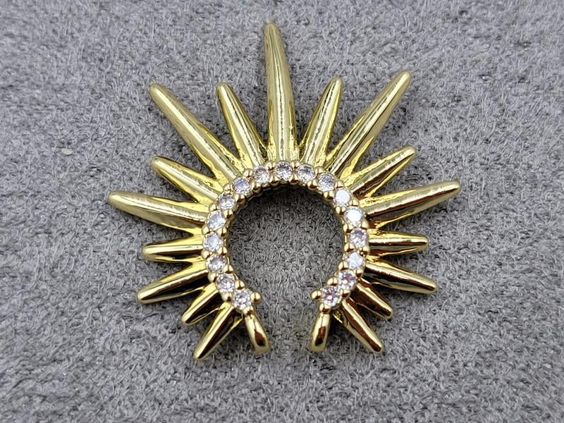 Конектор 23*23 мм колір лимонне золото (гіпоалергений сплав)