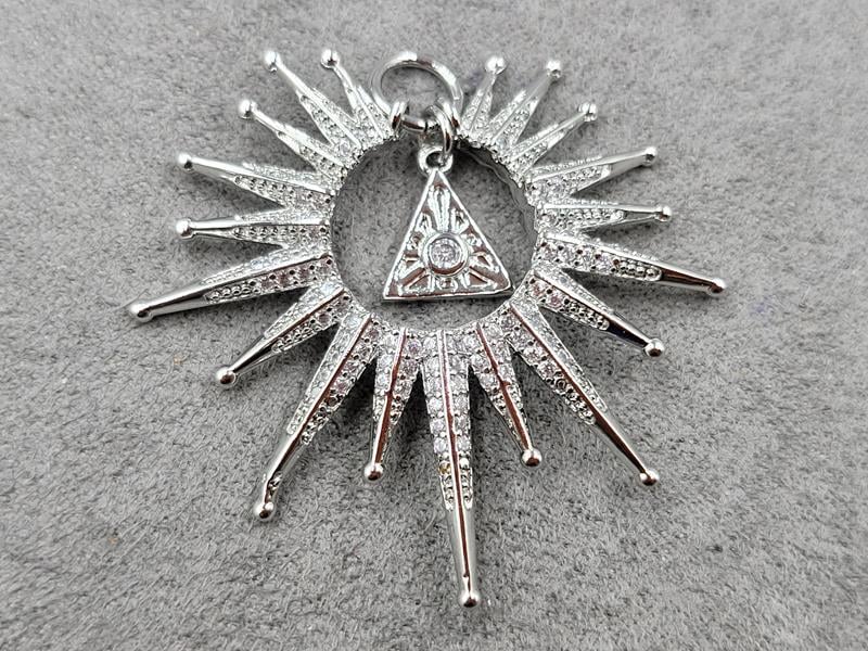 Підвіска 36 мм колір сталь (гіпоалергений сплав)