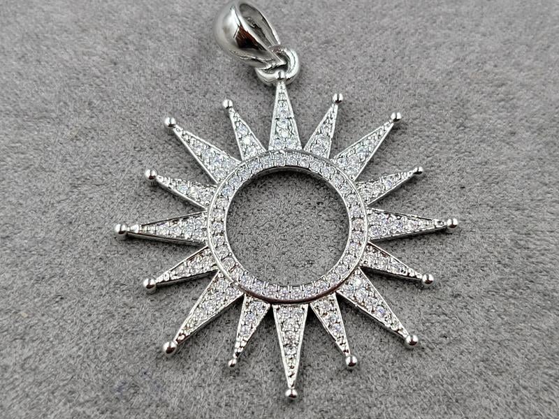 Підвіска 32 мм колір сталь (гіпоалергений сплав)