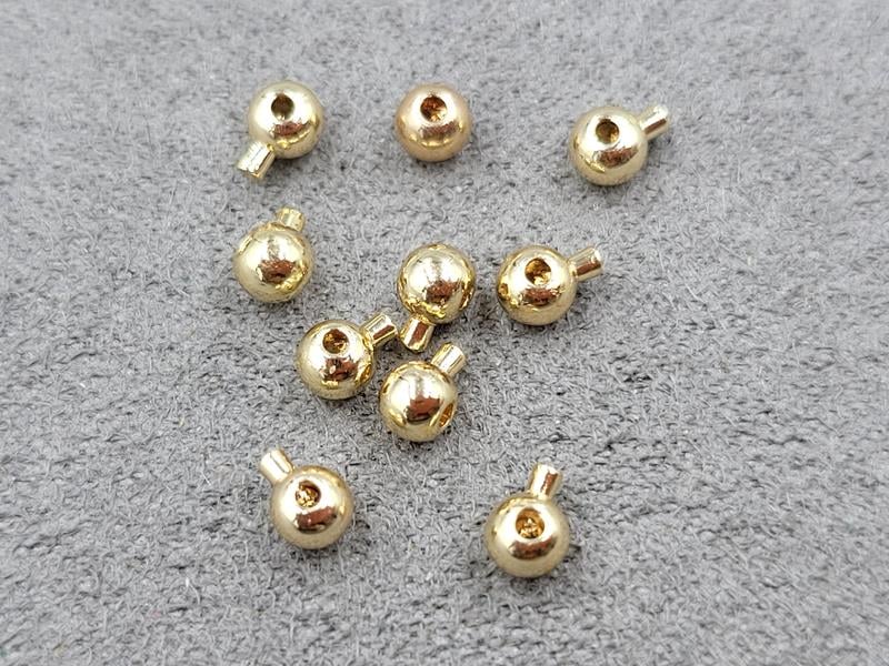 Зажим 3,5 мм *one touch* 10 шт колір золото ( гіпоалергений сплав)